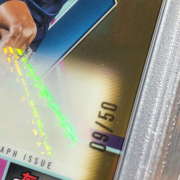 2023 Topps Finest MLS Auto Gold Refractor ADB Dylan Borrero Revolution /50 PSA10 - Picture 6 of 8